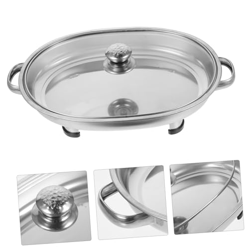 Plat de service poisson grillé acier inoxydable grand format pour buffet