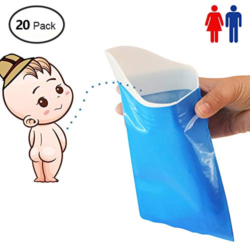 (20 Packs）Disposable Urine Bags Camping Collection Pee Bag For Outdoor Travel Urinal Toilet Traffic Jam Emergency Portable Car Vomit Bag For Men Women Kids Children Patient And Pregnant Brief Relief #TOP1