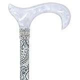 Pearlz Designer Adjustable Cane (White)