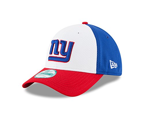 NFL New York Giants Perf Block 2 9FORTY Adjustable Cap, One Size, White/Team Color