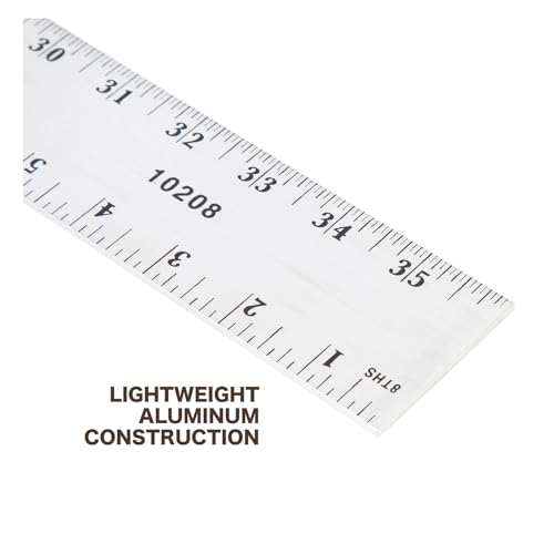 image for Mayes 10208 36 Inch Straight Edge Aluminum Ruler, Heavy Duty 36 Inch R