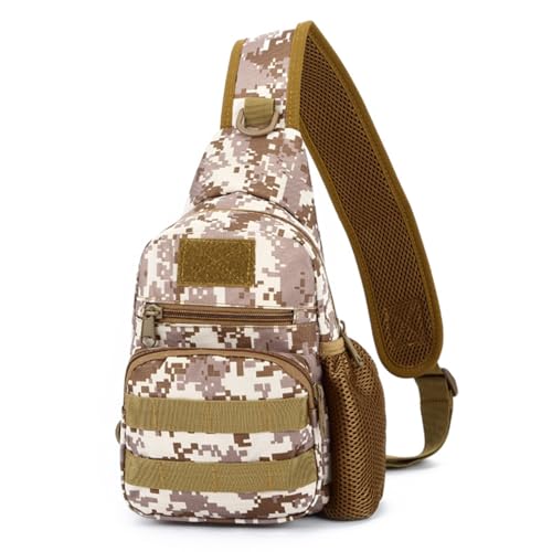 Sac à bandoulière avec porte-bouteille d'eau en tissu Oxford imperméable pour loisirs et sport