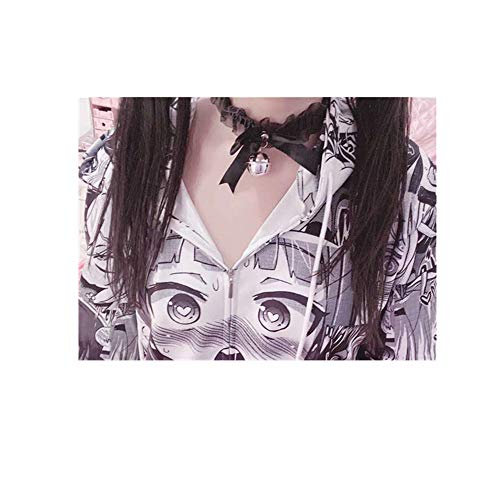 Ziper Handmade Retro Punk Gothic Lace Bell Collar Bowknot Bow Ribbon Choker Necklace Choker Necklace Goth #TOP6