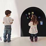 Arch Magnetic Wall Decal for Kids, 40 x 32 Upgraded Self-Adhesive Magnetic Chalkboard for Wall, Magnet Wall Drawing Learning for Playroom, School, Home (Black)