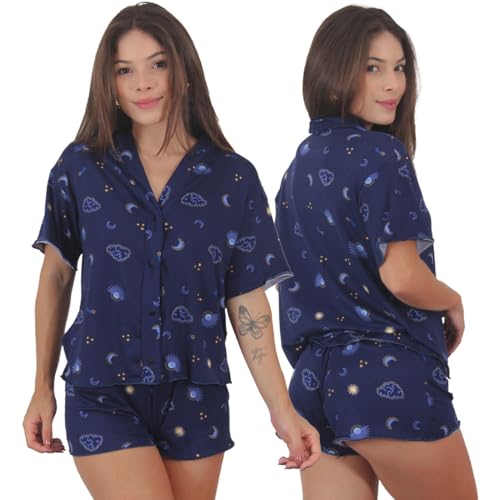 Kit com 3 Pijamas Feminino Americano Blogueirinha Aberto Soltinho (BR, Alfa, GG, Regular, Regular, L