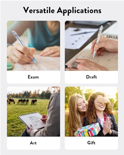 Four Candies Mechanical Pencil Set with Case, 3PCS Aesthetic Mechanical Pencils 0.5 mm with 360PCS HB Lead Refills, 12PCS Erasers, Cute Mechanical Pencils for Writing, Drawing and Sketching