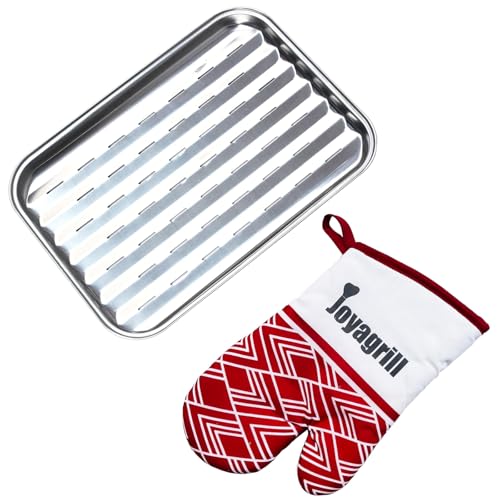 Cook Pan 34X24cm Grillpfanne aus Edelstahl, Grillplatte für Küche und Barbecue m