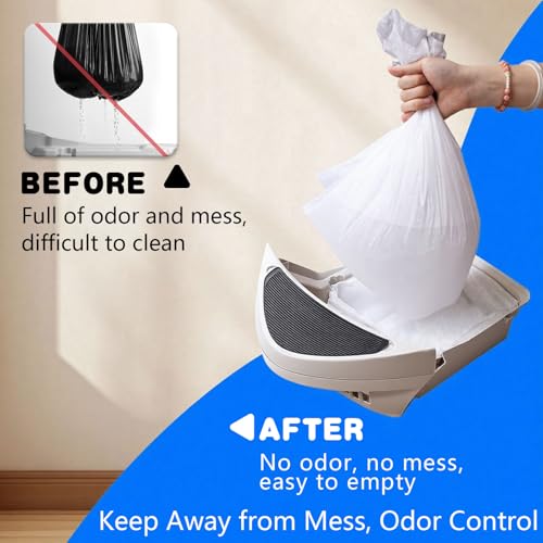 120 Pack Automatic Litter Box Liners, Compatible with SCOOPER YOUNG & SCOOPER LUXURY PRO & Litter Robot 4/3 Self-Cleaning Litter Boxes, Drawstring Cat Litter Bags (Not for SCOOPER SE) — view 5