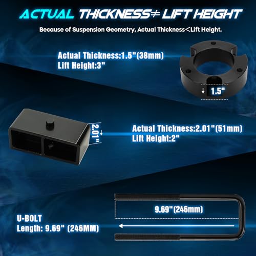 image for ILONPA Full Leveling Lift Kit Compatible with 2005-2023 Toyota Tacoma 