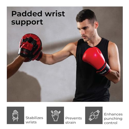 Image of Lifelong Kick Pads for MMA | Muay Thai Pads | Boxing Kick Pads | Curved Focus for Kickboxing | Thick Thigh Kickpads for Training | Maya Leather Strike Shield | Martial Arts Target Pads