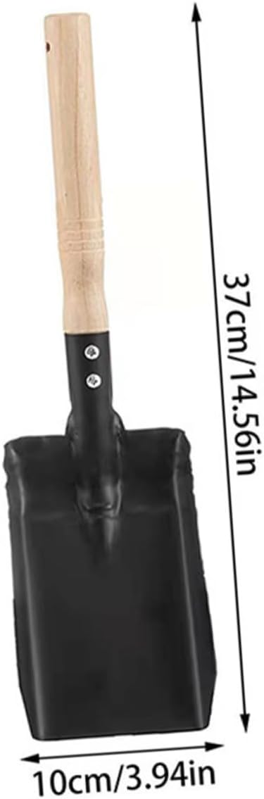 Mikinona Fireplace Cleaning Kit Hand Broom Shovel Brush Gloves Wood Steel Easy Storage