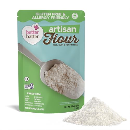 Better Batter Artisan Blend Multipurpose Certified Gluten-Free Flour, Top 8 Allergen Free, Cup for Cup Baking Alternative to Ordinary Flour 2.5LB Pouch