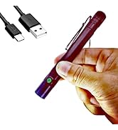 Nitefox Pen Light Rechargeable EDC Pocket Flashlight with Clip Diffuser,Bright 300 Lumens, Side S...