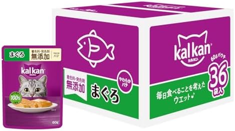 （23:30時点） カルカン パウチ やわらかパテ 1歳から 60g×36袋 着色料・発色剤 無添加 まぐろ 成猫用 ウェットフード キャットフード 総合栄養食 水分補給 猫 kal kan 大容量 まとめ買い 【EC限定】