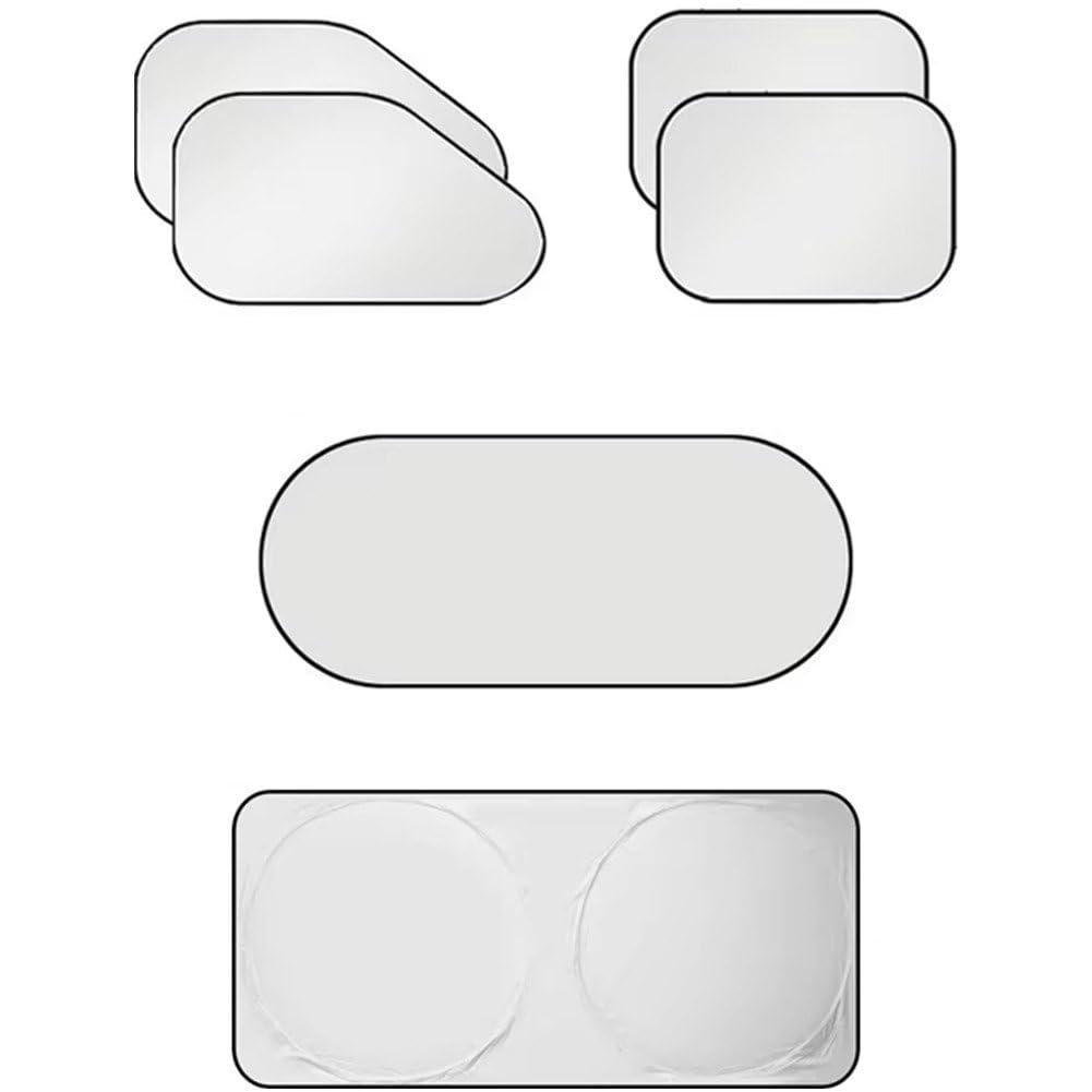 hzzsbu 6 Pcs Full Window Sun Shades, Sun Protecting Car Window Covers Sunshade for Windshield Side Rear, Uv Block and Blackout for Camping Accessories