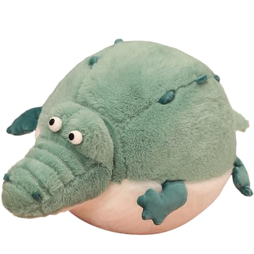 GailiMaiYa Alligator Stuffed Animal 17.7'' Funny Plush Toy, Chubby Crocodile Plush Body Pillow, Unique Fat Crocodile Stuffed Animal for Girls, Kids, Boys Birthday