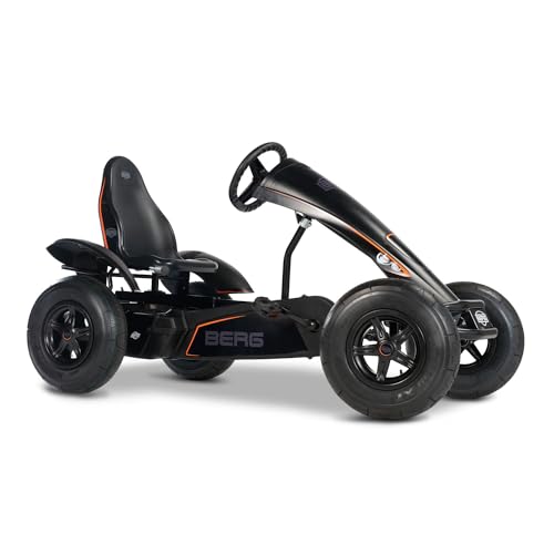 Berg Go-Kart BFR | Parkbremse, Cradle-to-Cradle Design | Schwarz | Stahlrahmen | Luftreifen 40 cm | Max. 100 kg | 2,00 m Körpergröße | Gummi | Kunststoff Sitzschale
