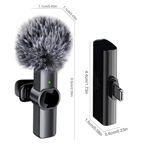 Microphone sans fil lavalier pour smartphone avec réduction du bruit active