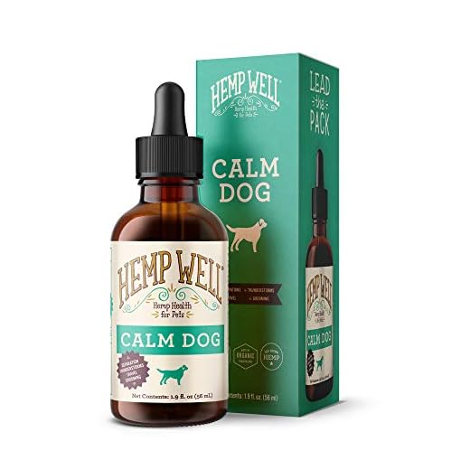 Hemp Well Calm Dog Oil with Chamomile & Melatonin, Stress Support, 2 Fl Oz