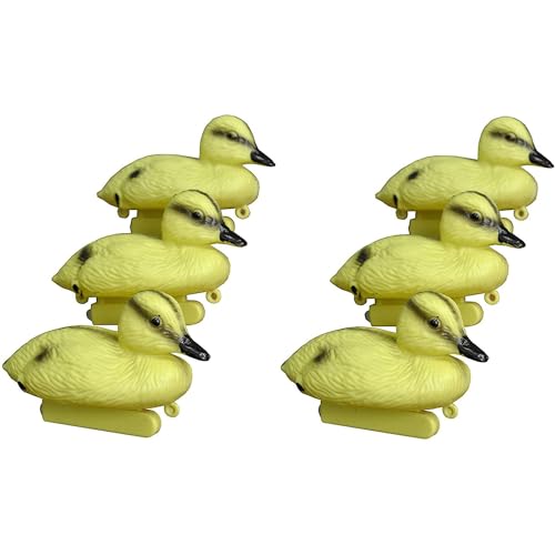 Selections Yellow Ducklings Pond Ornament Hunting Shooting Floating Decoy - Pack of 6