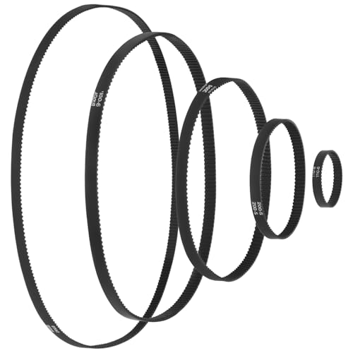 QWORK 5 Pcs GT2 Cinghia Dentata ad Anello Chiuso Cinghia di Gomma 6mm Larghezza Adatto per Stampante 3D 110mm 200mm 300mm 400mm 610mm