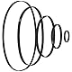QWORK 5 Stück GT2 Zahnriemen mit geschlossener Schleife, Gummiriemen, 6 mm Breite, geeignet für 3D Drucker, 110 mm, 200 mm, 300 mm, 400 mm, 610 mm