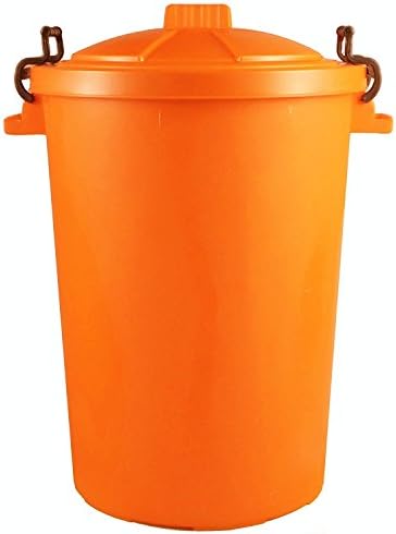 Easy Shopping PINK 85 Litre 85L Extra Large Colour Plastic Dustbin Garden Bin Clip Locking Lid Heavy Duty for Rubbish Recycle Waste Animal Feed Storage Unit