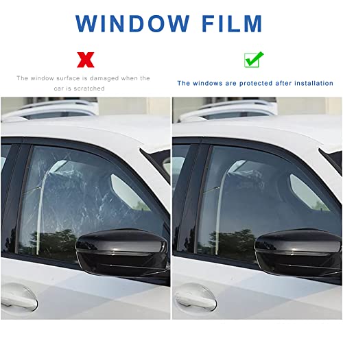 GreceYou Window Tint Film for Cars, 5%/15%/20%/25%/35%/50% VLT Car Window Tint Roll, Heat & UV Block Windshield Tint Film Window Blackout Film Privacy Film, 118.11\'\'x19.69\'\' (20% VLT Black)