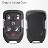 SUPALAND Key Fob Shell Case Replacement Fits for Chevy Suburban Tahoe GMC Yukon 2015 2016 2017 2018 2019 2020 Keyless Entry Smart Remote Control 6 Button Pad Outer Cover