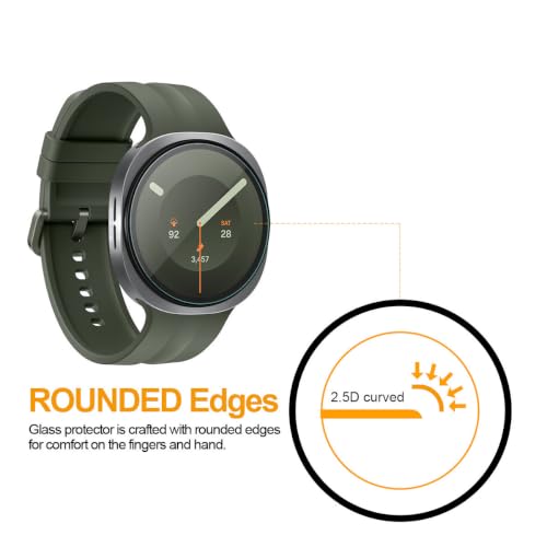 Supershieldz (3 Pack) Designed for Samsung Galaxy Watch 9/8 (44mm) Tempered Glass Screen Protector, Anti Scratch, Bubble Free - image 4