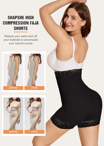 Image of SHAPSHE Shapewear for Women Tummy Control Shorts Body Shaper High Waist Butt Lifter Panties Compression Underwear for Dresse