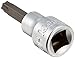 Yamashita Industrial Research Laboratory Koken 3/8 (9.5 mm) SQ. Anti-bulking Torx Bit Socket, Total Length 2.0 inches (50 mm), T40H 3025.50-T40H