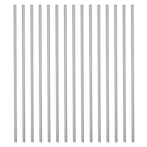 sourcing map 15 Stück Runde Stäbe 1,9 mm x 100 mm Hochgeschwindigkeitsstahl (HSS) Drehbankstangen DIY Handwerkszeug zum Drehen, Fräsen, Bohren und Gewindeschneiden