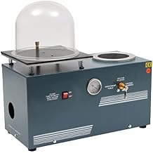 Vacuum Casting Machine, 375W 2L Cast Vacuum and Melting Machine Metal Jewelry Casting Machine Small Gold Melting Furnace Electric Jewelry Lost Wax Cast Combination for Gold Silver Copper Aluminum