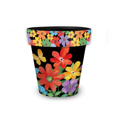 Briarwood Lane Summer Planter 8.5" x 8.5" x 8.5" Whimsy Flowers Small for Summer Planter