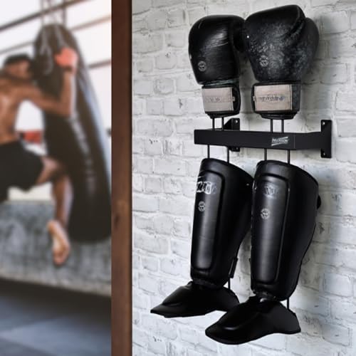 Support mural protège-tibias libérer de l'espace dans votre salle de boxe