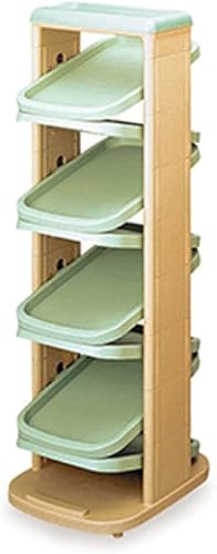 AVEO Zapatero de plástico estrecho, gabinete de zapatos multicapa para entrada, estante multifuncional elegante y simple (12.8in) (color verde, 8