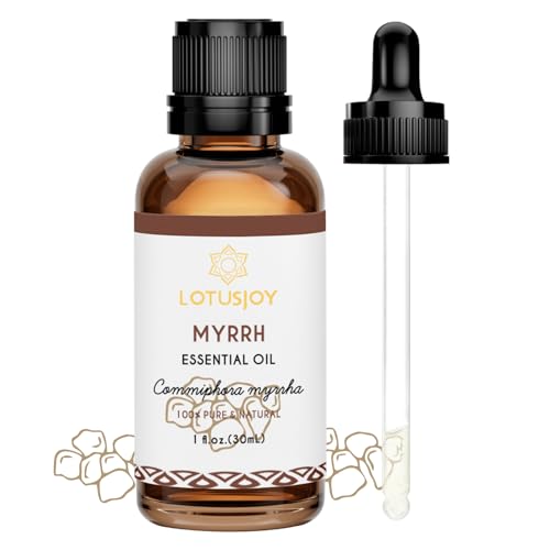 LOTUSJOY Myrrh Essential Oil, Pure Natural Myrrh Oil for Skin Hair Diffuser Room Spray DIY - 1 Oz