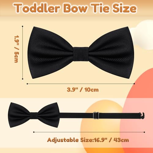 Bow Ties for Boys Kids Adjustable Toddler Bow Tie Baby Bowtie for Party School Wedding Banquet Graduation Leisure4