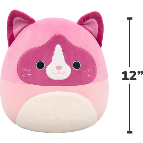Image of Squishmallows Original 12in Herbie the Pink Snowshoe Cat - Official Jazwares Plush (Medium-Sized)