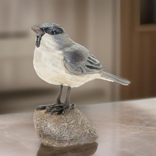 The-Bridge-Collection-Rustic-Carved-Style-Resin-Bird-Figurine-Unique-Animal-Statue-Home-Decor-Accent-Grey The Bridge Collection Rustic Carved Style Resin Bird Figurine Unique Animal Statue Home Decor Accent Grey