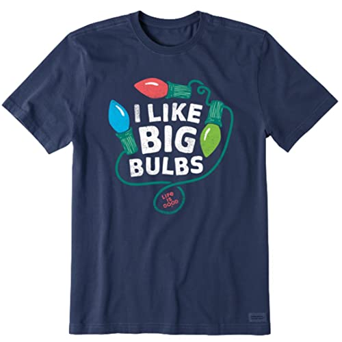 T-shirt I Like Big Bulbs Darkest Blue S Life is Good pour homme