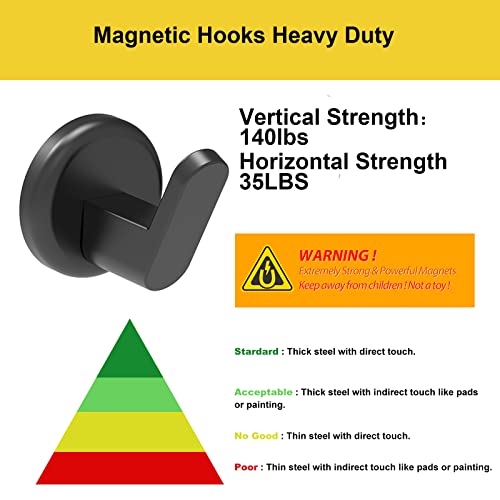 Ant Mag Magnethaken strapazierfähig 63,5 kg Neodym-Magnet Wandhaken zum Aufhängen von Mänteln Bademänteln Rucksäcken Taschen Hüten Schlüsseln Bechern Tassen Handtüchern