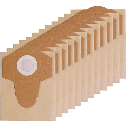 12 sacchetti per la polvere, accessori adatti per Einhell aspirapolvere a umido/secco TC-VC 1820 s, sacco di raccolta dello sporco, 20 l, ricambio per aspirapolvere