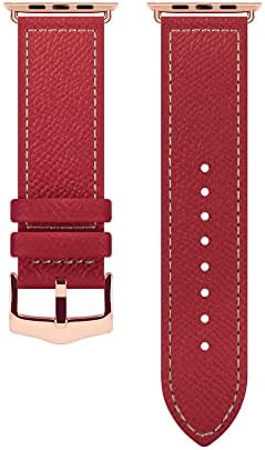 COGURE N01 Compatible Apple Watch Band, Genuine Leather, European Embossed Leather, genuine leather
