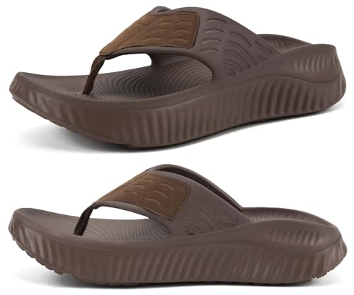Image of KuaiLu Recovery Flip Flops for Women Sport Thong Sandals | Comfortable Arch Support Cushion Summer Beach Slides Reduces Stress on Feet Joints & Back Post-Exercise