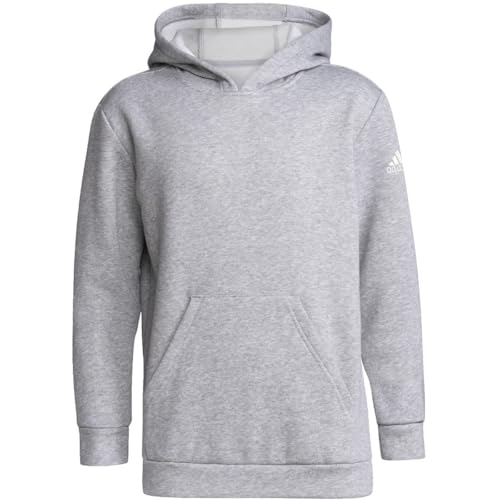 adidas Youth New Fleece Hoodie S Gray Heather