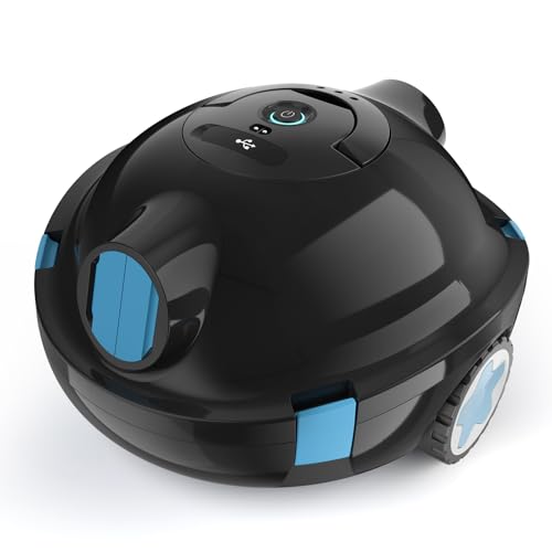 Cordless Robotic Pool Vacuum for Above Ground&Inground Pools,Automatic Pool Cleaner with 130-Min Runtime, Powerful Suction,Self-Parking,Pool Robot Vacuum for Leaves&Debris Up to 1150 Sq.Ft (Charcoal)