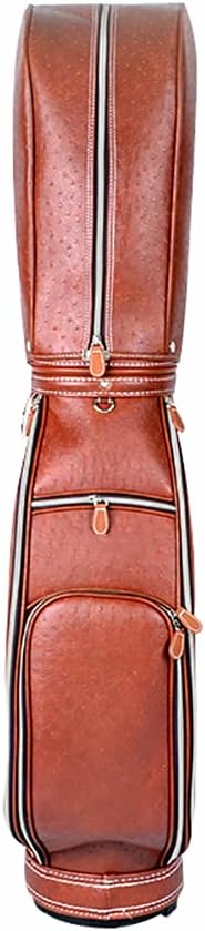 Lightweight Golf Bag PU Material Sunday Bag Waterproof Golf Bag Handbag Brown