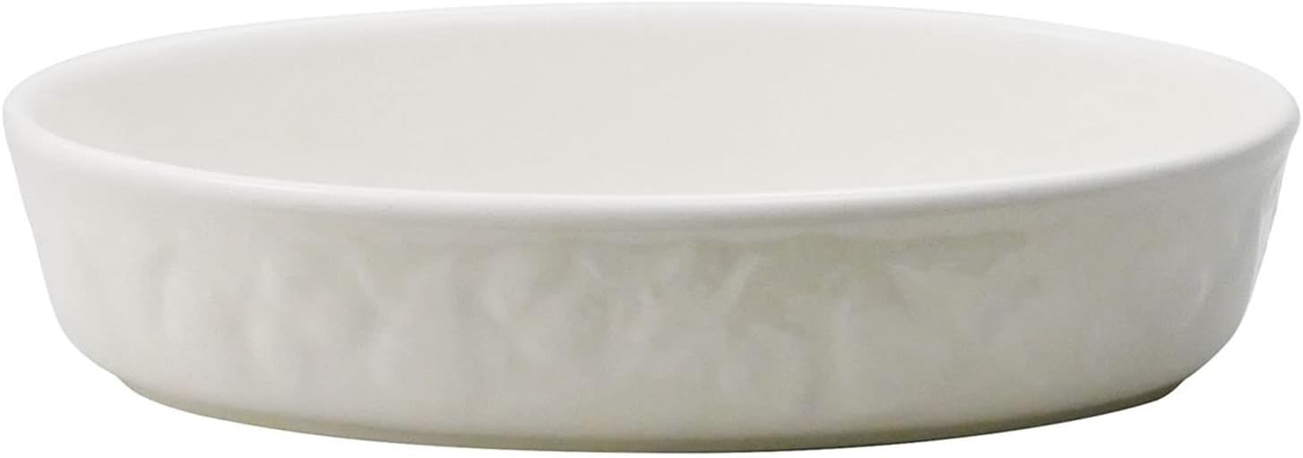Suzuki Mino Ware 0384-428203 Gratin Dish, Doria Dish, Heat Resistant, Oven Safe, Approx. 7.9 x 5.1 x 1.6 inches (20 x 13 x 4 cm), Set of 3, White